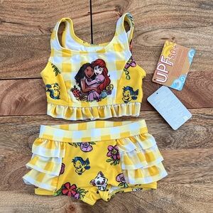Disney Swim Suit Ariel Moana Princess Sold Out Print 2T